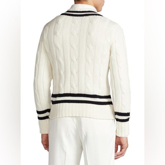 RALPH LAUREN PURPLE LABEL CASHMERE CRICKET SWEATER - Picture 4 of 5